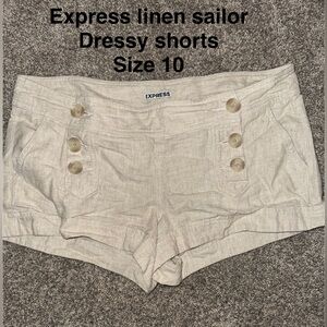 Express Women's Cream Sailor Shorts